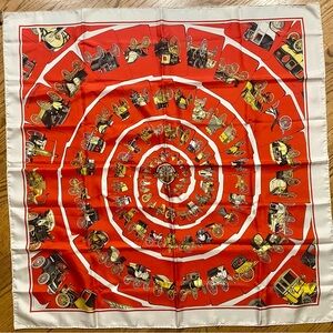 Hermès "Carrosserie" silk scarf 90